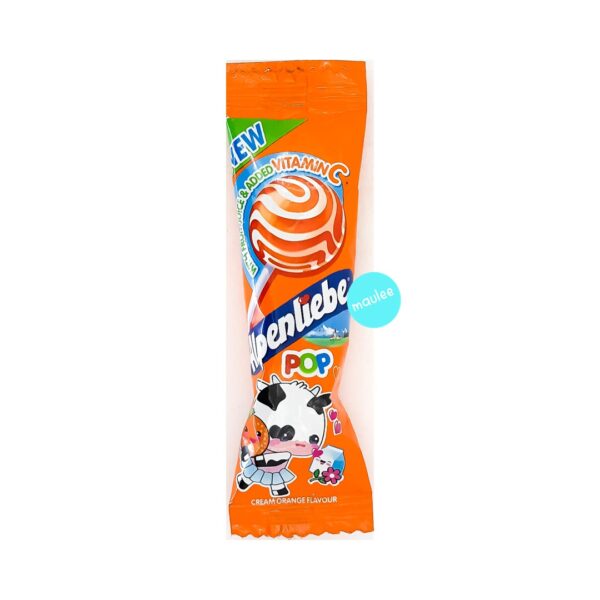 Alpenliebe Lollipop, Cream Orange Flavour, 8 gm