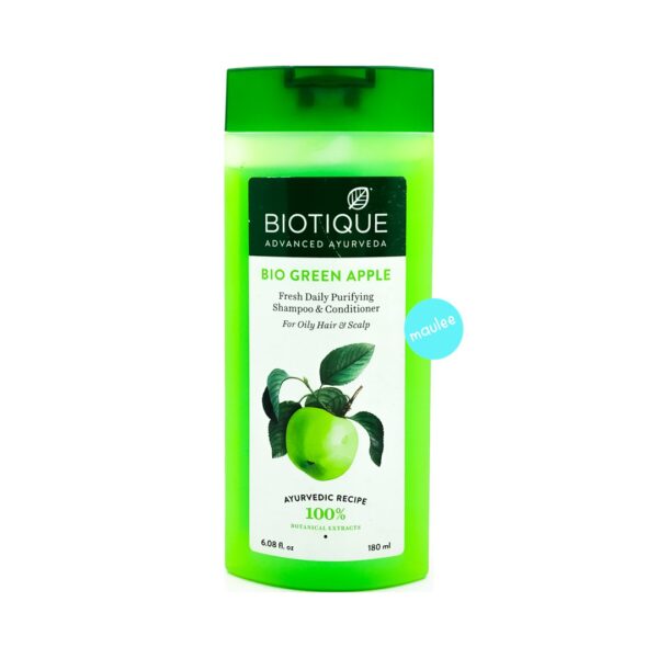Biotique Bio Green Apple Fresh Daily Purifying Shampoo & Conditioner, 180 ml