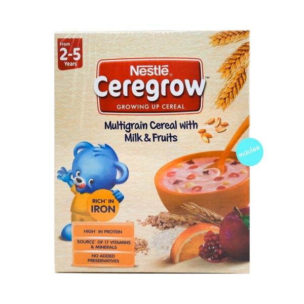 Ceregrow Growing Up Cereal, 2-5 Years, Multigrain Cereal with Milk & Fruits, 300 gm
