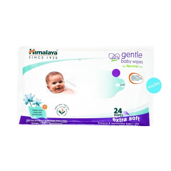 Himalaya Gentle Baby Wipes, For Normal Skin, 24 Wipes