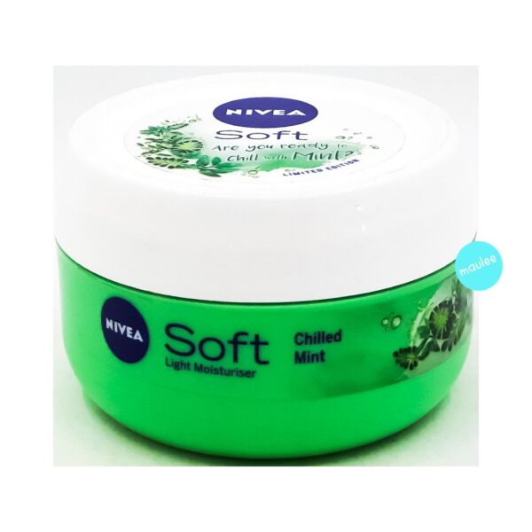 Nivea Soft Light Moisturiser, Chilled Mint, 100 ml