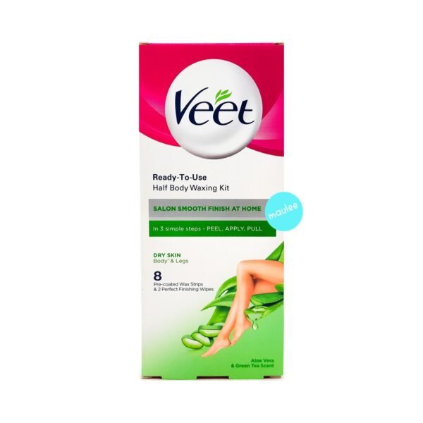 Veet Half Body Waxing Kit, Dry Skin, 8 Strips