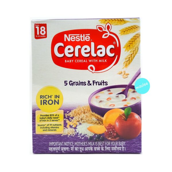 Cerelac Baby Cereal With Milk, 18-24 Months, 5 Grains & Fruits, 300 gm
