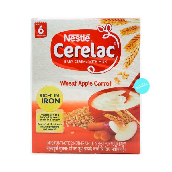 Cerelac Baby Cereal With Milk, 6-12 Months, Wheat Apple Carrot, 300 gm