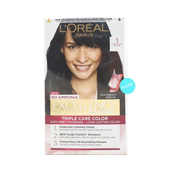 L'Oreal Paris Excellence Hair Color, Black (1)