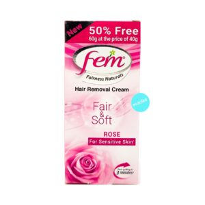 Fem Hair Removal Cream, Rose for Sensitive Skin, 60 gm 11 Fem Hair Removal Cream Rose for Sensitive Skin